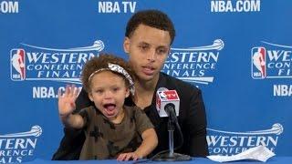 Stephen Curry's Adorable Daughter Steals the Spotlight at NBA Press Conference