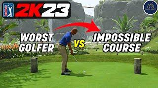 Worst Golfer Vs Impossible Course in PGA TOUR 2K23!