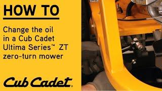 How to change the oil in an Ultima Zero Turn | Ultima Series | Cub Cadet