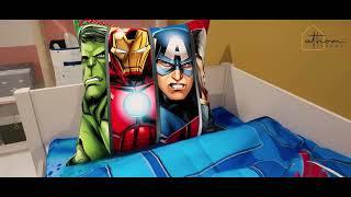 Assemble Your Little Hero's Dream Room: Avengers-Themed Bedding and Carpet Runner at AtHomLiving!