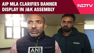 Jammu Kashmir News | AIP MLA Khurshid Sheikh Clarifies Banner Display in J&K Assembly