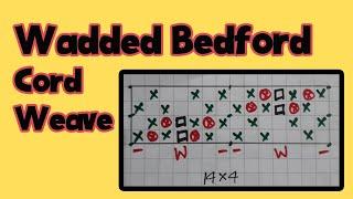 Wadded Bedford Cord Weave Design with Drafting Plan and Lifting Plan | Bedford Cord