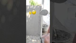 Cement plaster techniques  #shorts #shortsfeed #cementplaster #satisfying #cement #construction