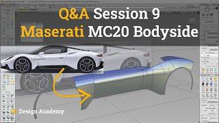 Autodesk Alias Tutorials I Q&A Session 9 - Maserati MC20 Bodyside