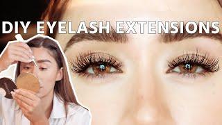 DIY EYELASH EXTENSIONS | safe to do at home!