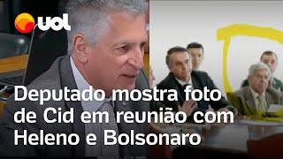 Rogério Correia mostra foto de Cid em reunião com general Heleno: ‘O senhor faltou com a verdade’