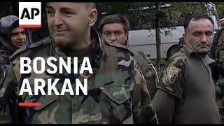 BOSNIA: CAPTURED SOLDIERS PARADED BY SERB PARAMILITARY LEADER