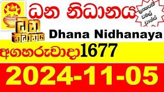 Dhana Nidhanaya Today 1677 Result 2024.11.05 අද ධන නිධානය ලොතරැයි ප්‍රතිඵල Dana Lotherai dinum