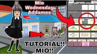 تعليمي ميو وينزداي Tutorial how to make Mio to become Wednesday Addams in SAKURA SCHOOL SIMULATOR