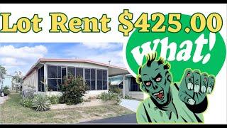 Mobile Home LOT RENT of $425.00 Exists  on Florida's Gulf Coast