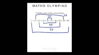 Quick way to add up a series of numbers. #maths #mathematics #mathstricks  #quicktricks #numbergame