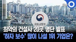 최악의 건설사 20곳 명단 발표... '하자 보수' 많이 나설 1위 기업은?