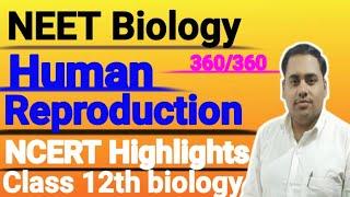 Human Rerproductionncert exemplar for neet|human reproduction exemplar for neet|ncert highlights