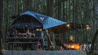 Ep. 9: Relax Camping in the Rain at Provincial Park [iKamper X-Cover 2.0, Jackery 3000 Pro, ASMR]