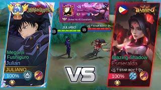 FINALLY! TOP GLOBAL JULIAN vs TOP GLOBAL ESMERALDA! (who will win?) - Mobile Legends