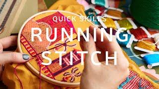 Running Stitch Embroidery Tutorial - Quick Skills