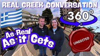 Learn Greek while walking in my neighborhood in 360  degrees  ~  Greek comprehensible Input | 360 VR