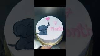 7th month birthday 🩷#shortsvideo #ytshorts #cake#trending