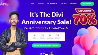 Divi Theme Discount Code : Elegant Themes Anniversary Sale Get Up To 70% Off For A Limited Time!