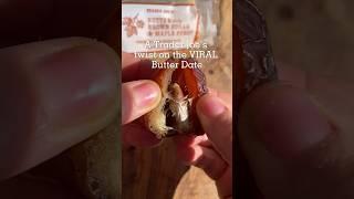 Dates + Butter = A Divine Duo TJ’s new butter with brown sugar & maple syrup #traderjoes #dates