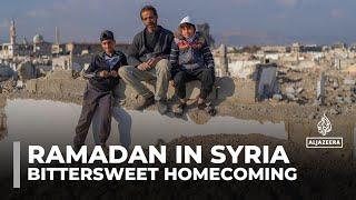 Returning Syrians observe Ramadan amidst the ruins of their home