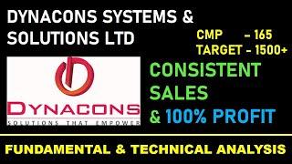 DYNACONS SYSTEMS & SOLUTIONS LTD | FUNDAMENTAL & TECHNICAL ANALYSIS | CONSISTENT SALES & 100% PROFIT