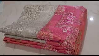 Pure silk saree with silver zari work