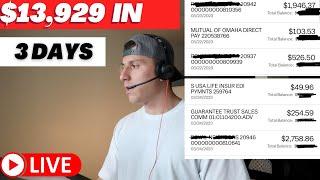 Watch Me Make $13,929 in 3 Days | Selling Life Insurance At Home