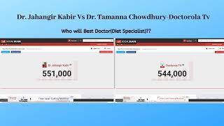 Dr. Jahangir Kabir Vs Dr. Tamanna Chowdhury(Doctorola TV) Subscriber Count