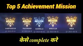 Top 5 Achievement Mission Free Fire | How To Complete Achievement Mission Free Fire