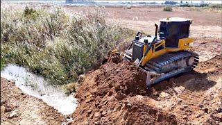 Amazing New Action!! SHANTUI & KOMATSU Bulldozer Clearing Land