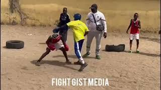 Daramola Daniel (Yello Shirt) vs Micheal (Red Shirt)... Under 15 trials.. #boxing #fight #boxeo