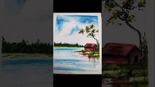 easy oil pastel drawings #parinsharma #drawing #oilpastel #art #trending #shorts #scenery #landscape