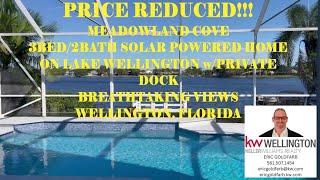 Single Family Home For Sale In Wellington Florida Breathtaking Lake Views Solar Power Private Dock