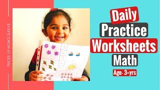 Daily Practice Math Worksheet For Preschoolers/11 Super Effective Handmade Worksheets For 3-4yr Olds