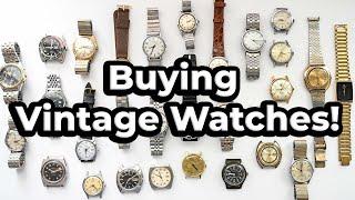 Buying a Huge Lot of Vintage Watches!