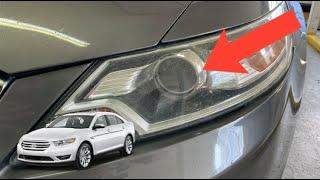 How To Replace Driver Headlight Bulb On A 2010-2019 Ford Taurus Halogen