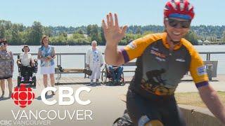 Man cycles from B.C. to Quebec to raise awareness for rare disease