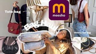 Meesho bag haul | Unboxing meesho parcel  | VLOG 21 | Aesthetic Prerna | #meeshohaul #haul #baghaul