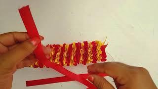 Beautiful Ribbon Garland Making || Multi Coloured Garland design || SUJATA DAS