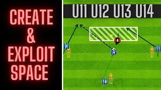 Create & Exploit Space | Final Third Combination | U11 U12 U13 U14 | Football/Soccer