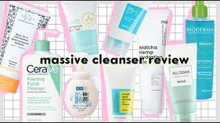 HUGE CLEANSER REVIEW  feat. CosRx, Krave, CeraVe, Drunk Elephant, Purito, Heimish | thatxxRin