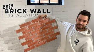 Easy Brick Accent Wall (Realistic Faux Brick Veneer!)