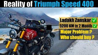 Triumph Speed 400 Detailed Performance & Ownership Review after LADAKH (5200 KM Done) | Pros & Cons