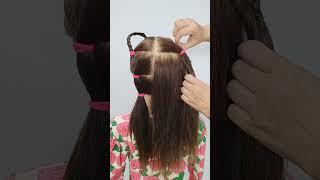  여자 아기 고양이 머리 예쁘게 묶는법! [Cat Hairstyle for Baby Girl] 여아 등원머리! 아이 양갈래 머리 땋는법! 초보 어린이 유아 어린이 엘사 데일리