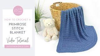 Primrose Stitch Blanket | Crochet Pattern Blanket EASY! | A Modern Crochet Blanket Pattern (Free)