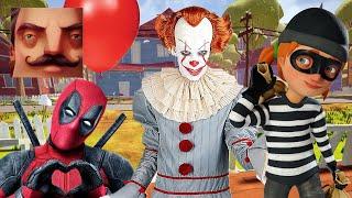 Hello Neighbor - My New Neighbor Mya Robber Coca-Cola Pennywise IT Deadpool History Gameplay