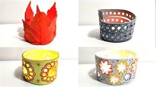 Air dry clay crafts | Air dry clay candle holders | Easy Das clay candle holders