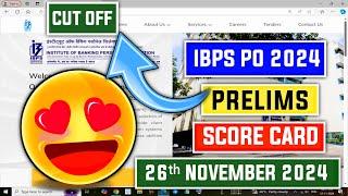 IBPS PO Prelims 2024 Score Card And Cut Off