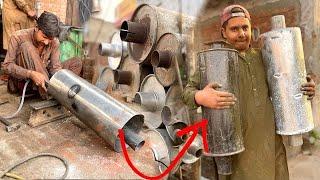 Silencer Making || Amazing Technique Of Manufacturing  An Exhaust Silencer || Truck Silencer Muffler